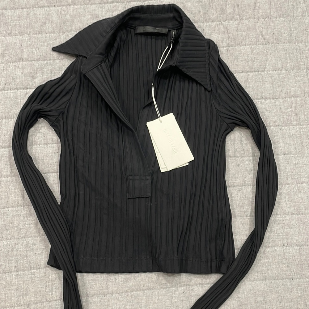 Helmut Lang cropped polo NWT